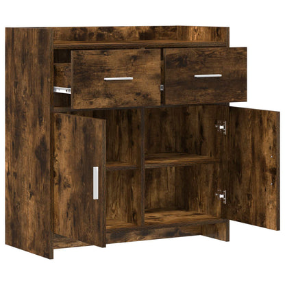 Sideboard Smoked Oak 75 x 36 x 80 cm Engineered Wood
