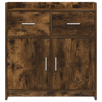 Sideboard Smoked Oak 75 x 36 x 80 cm Engineered Wood
