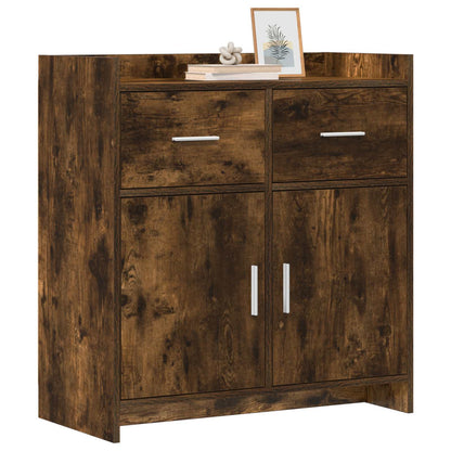 Sideboard Smoked Oak 75 x 36 x 80 cm Engineered Wood
