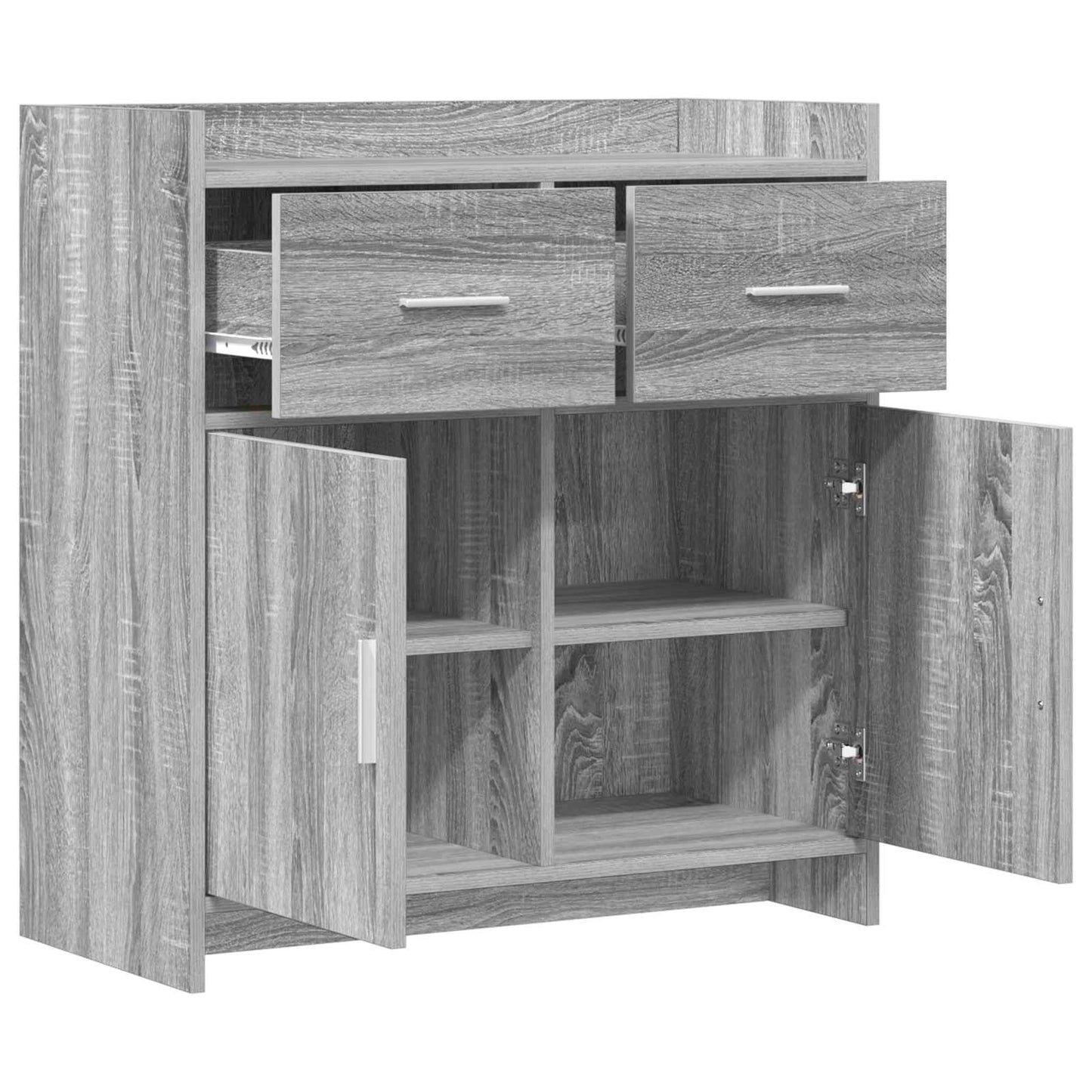 Sideboard Grey Sonoma 75 x 36 x 80 cm Engineered Wood