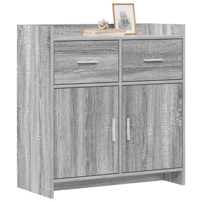 Sideboard Grey Sonoma 75 x 36 x 80 cm Engineered Wood