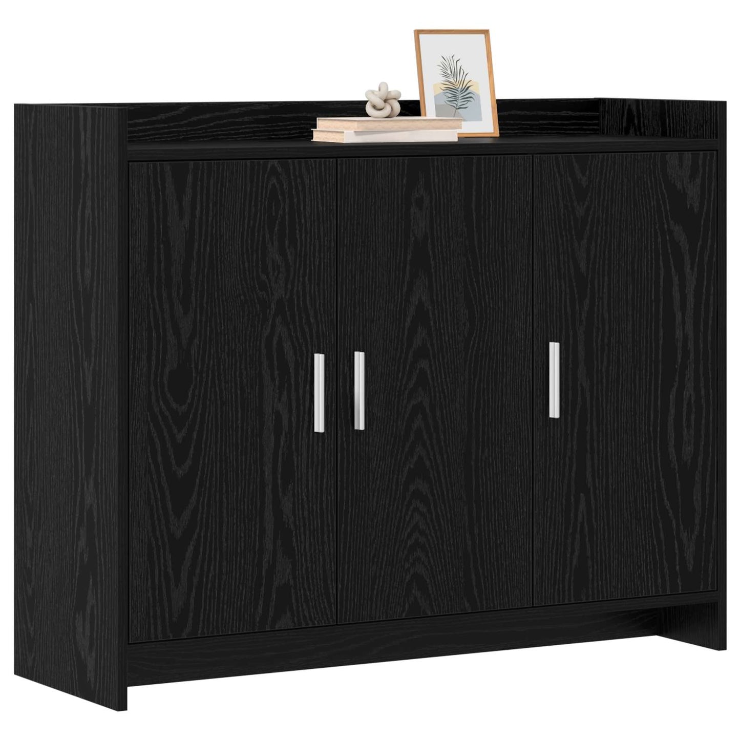 Sideboard Black Oak 98.5 x 33 x 80 cm Engineered Wood