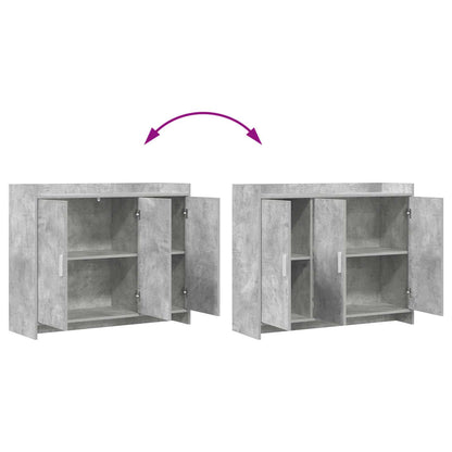 Sideboard Concrete Grey 98.5 x 33 x 80 cm Engineered Wood