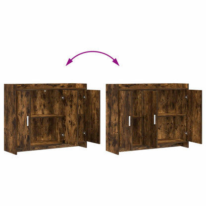 Sideboard Smoked Oak 98.5 x 33 x 80 cm Engineered Wood