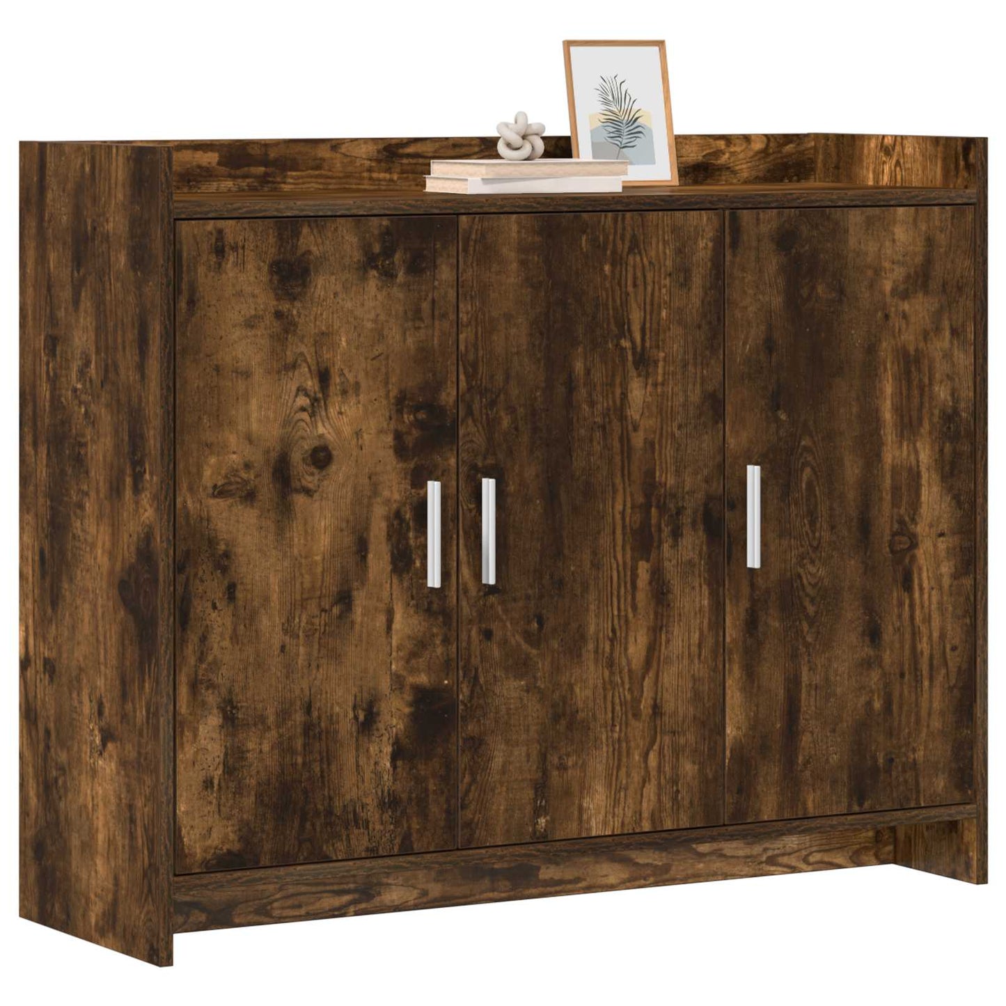 Sideboard Smoked Oak 98.5 x 33 x 80 cm Engineered Wood