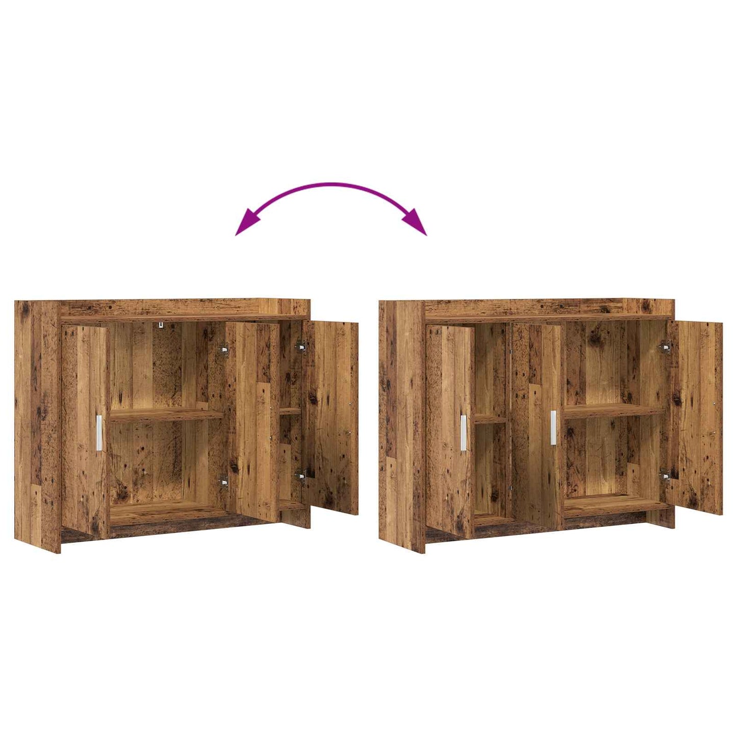 Sideboard Old Wood 98.5 x 33 x 80 cm Engineered Wood