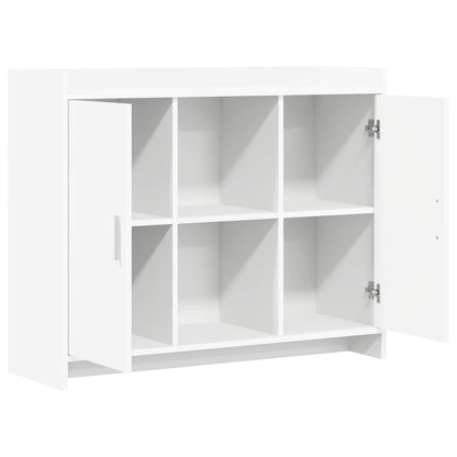 Sideboard White 98.5 x 33 x 80 cm Engineered Wood