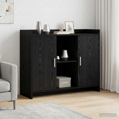 Sideboard Black Oak 98.5 x 33 x 80 cm Engineered Wood