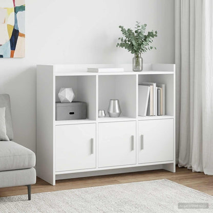 Sideboard White 98.5 x 33 x 80 cm Engineered Wood