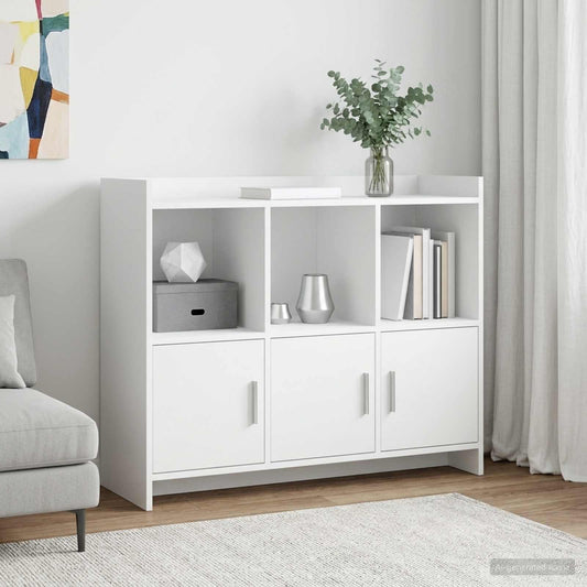 Sideboard White 98.5 x 33 x 80 cm Engineered Wood