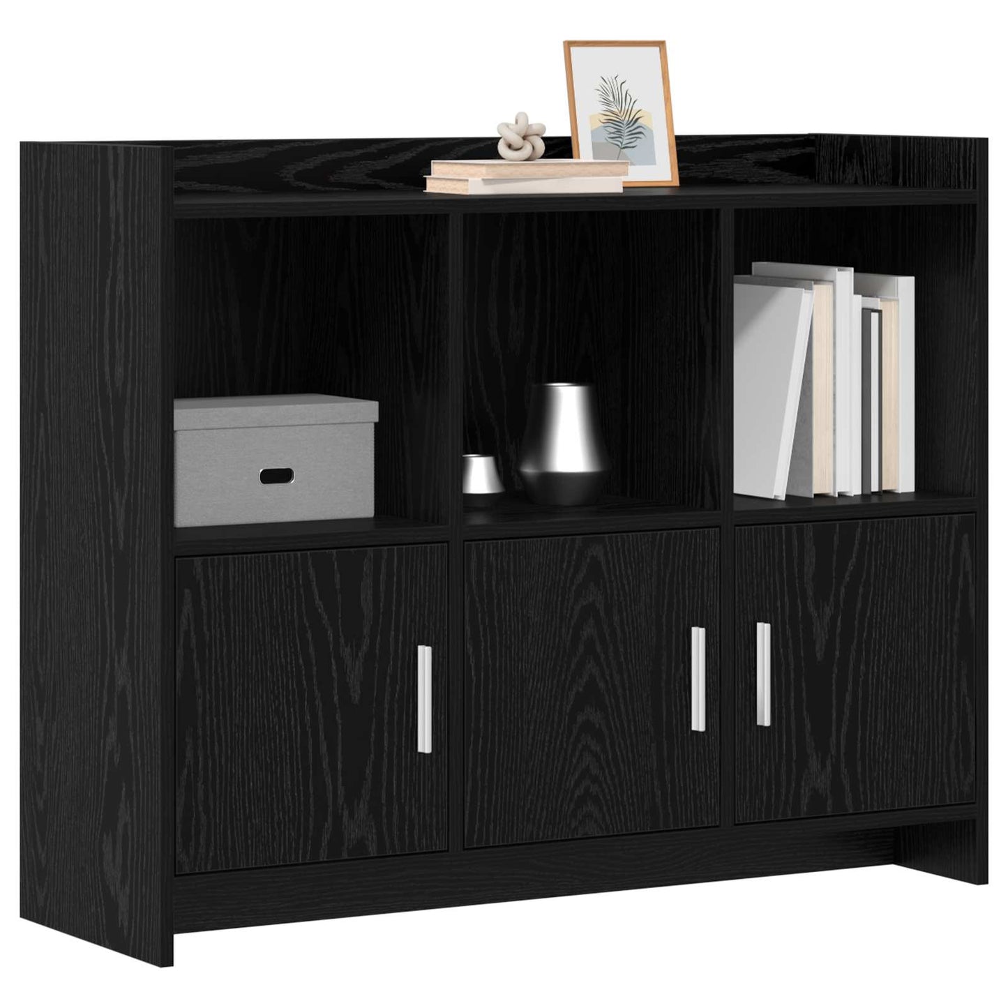 Sideboard Black Oak 98.5 x 33 x 80 cm Engineered Wood