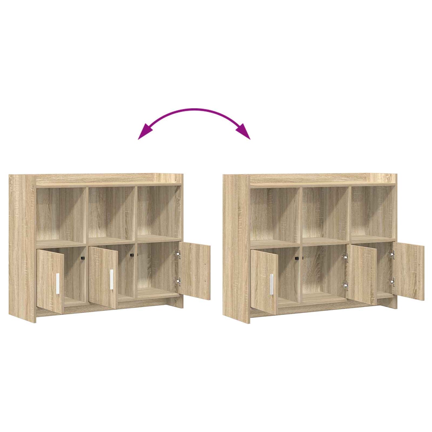 Sideboard Sonoma Oak 98.5 x 33 x 80 cm Engineered Wood