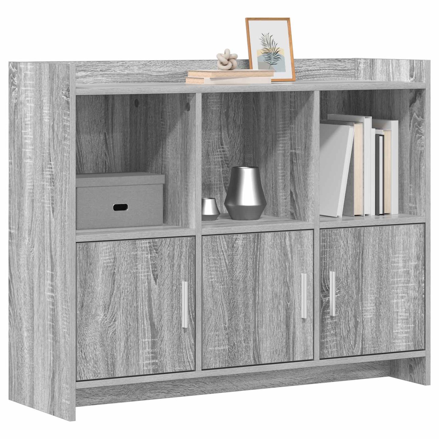 Sideboard Grey Sonoma 98.5 x 33 x 80 cm Engineered Wood