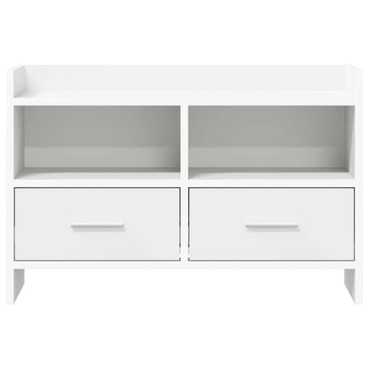 TV Cabinet 71.5 x 33 x 47 cm White Engineered Wood