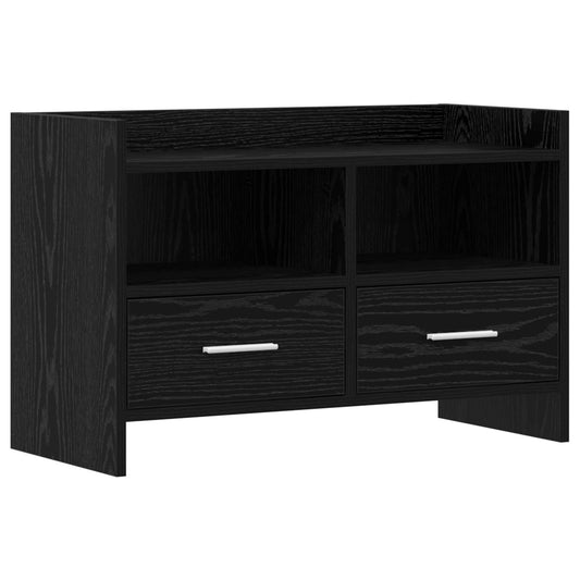 TV Cabinet 71.5 x 33 x 47 cm Black Oak Engineered Wood