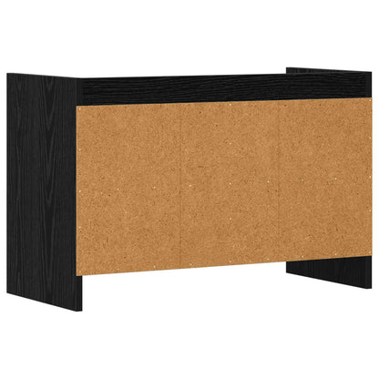 TV Cabinet 71.5 x 33 x 47 cm Black Oak Engineered Wood