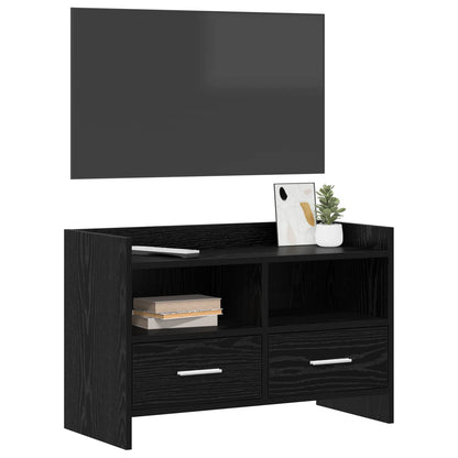 TV Cabinet 71.5 x 33 x 47 cm Black Oak Engineered Wood