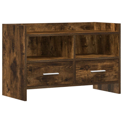 TV Cabinet 71.5 x 33 x 47 cm Smoked Oak Engineered Wood