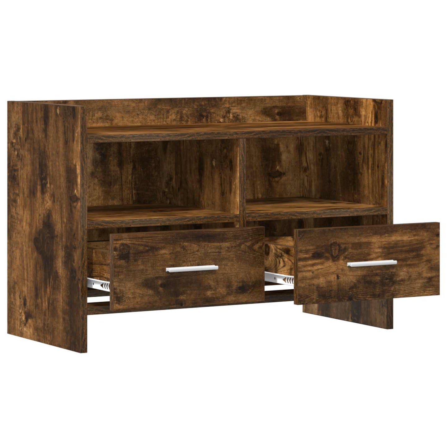 TV Cabinet 71.5 x 33 x 47 cm Smoked Oak Engineered Wood