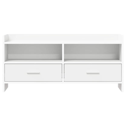 TV Cabinet 100 x 33 x 47 cm White Engineered Wood