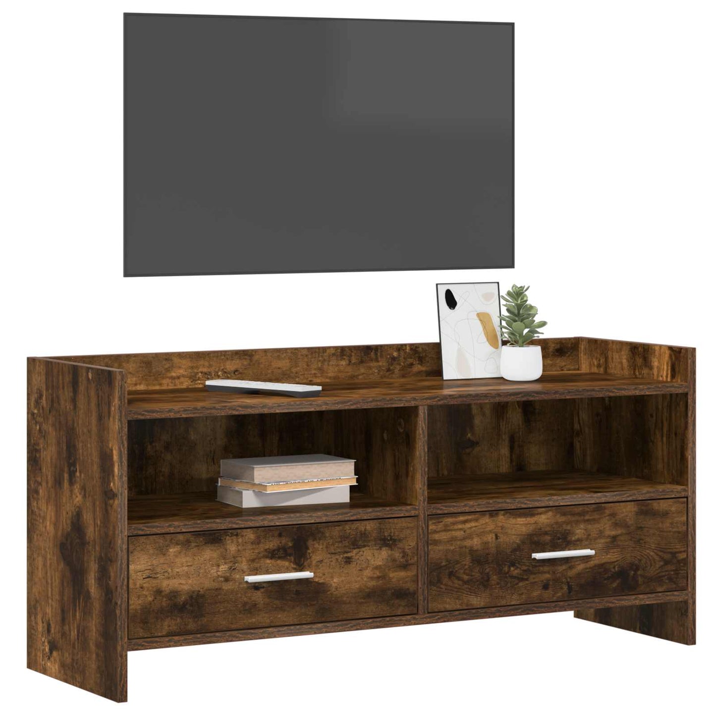 TV Cabinet 100 x 33 x 47 cm Smoked Oak Engineered Wood