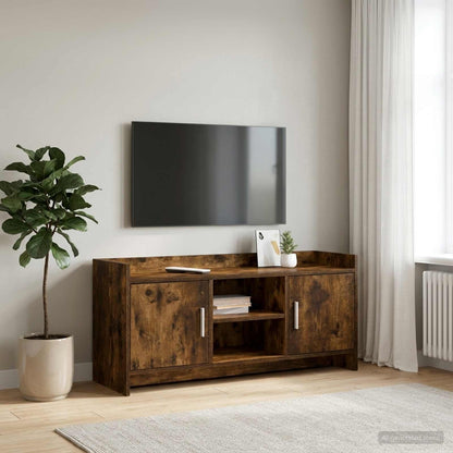 TV Cabinet 102 x 33 x 47 cm Smoked Oak Engineered Wood