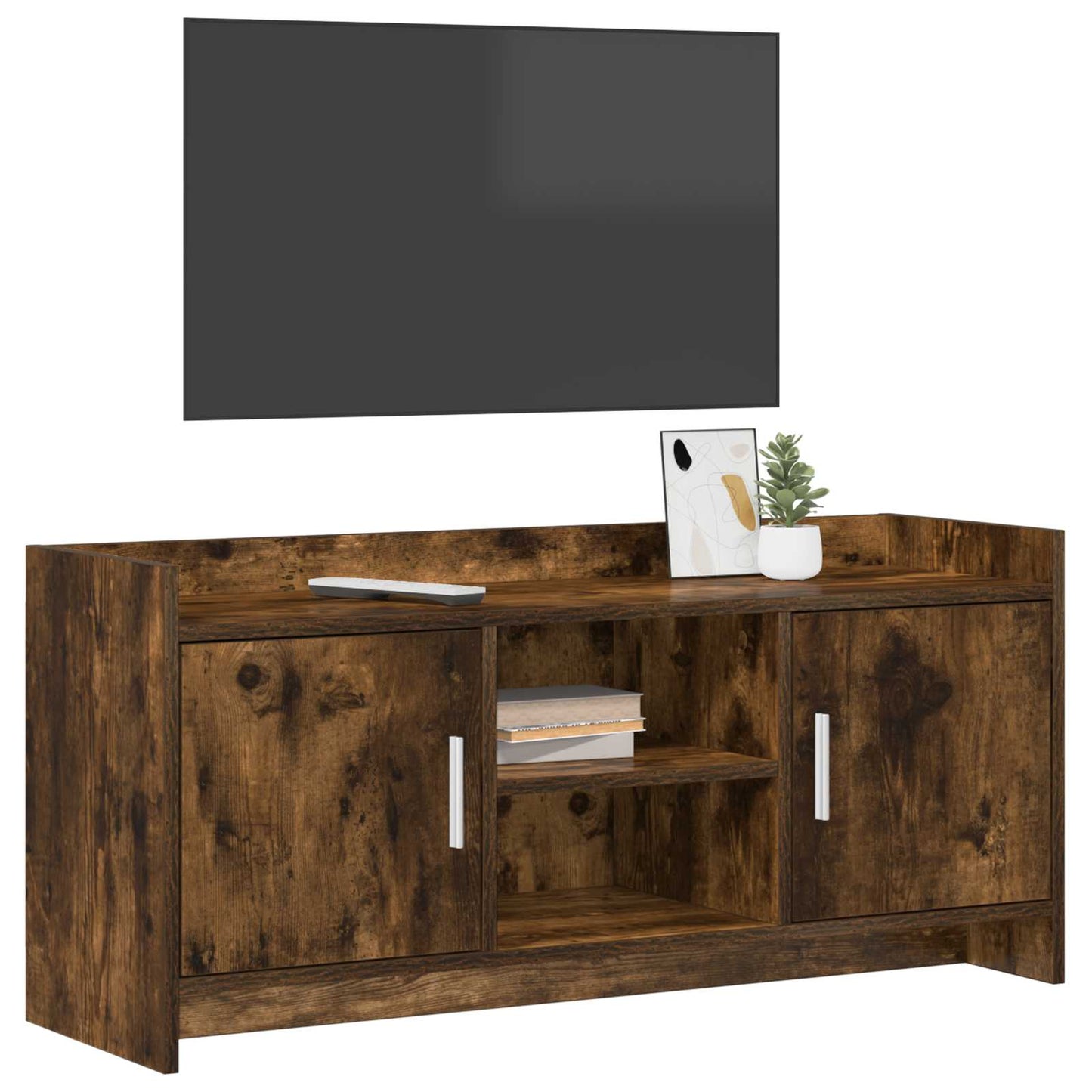 TV Cabinet 102 x 33 x 47 cm Smoked Oak Engineered Wood