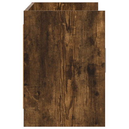 TV Cabinet 102 x 33 x 47 cm Smoked Oak Engineered Wood