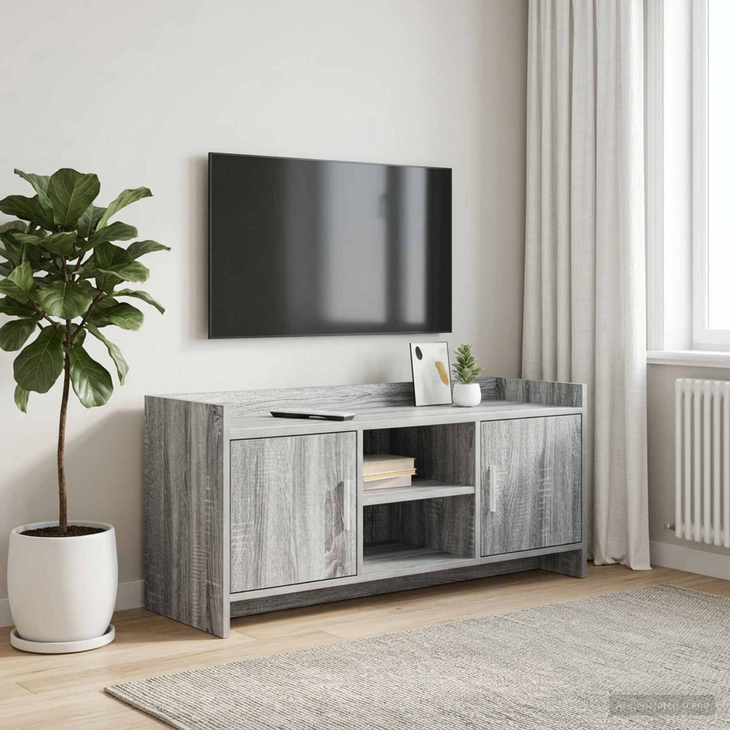 TV Cabinet 102 x 33 x 47 cm Grey Sonoma Engineered Wood