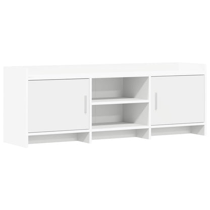 TV Cabinet 130 x 33 x 47 cm White Engineered Wood