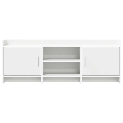 TV Cabinet 130 x 33 x 47 cm White Engineered Wood
