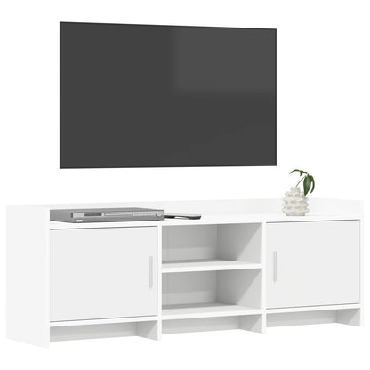 TV Cabinet 130 x 33 x 47 cm White Engineered Wood
