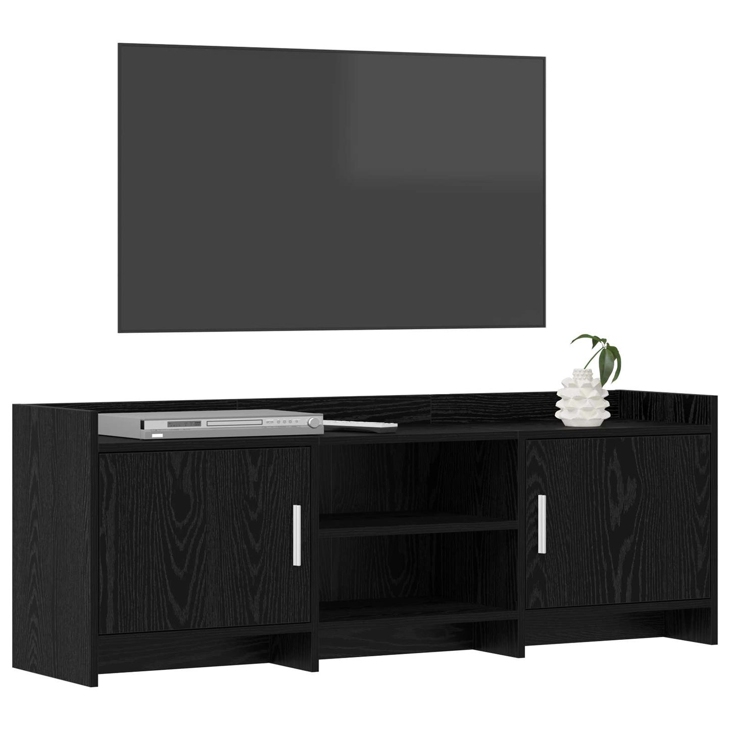 TV Cabinet 130 x 33 x 47 cm Black Oak Engineered Wood