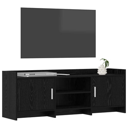 TV Cabinet 130 x 33 x 47 cm Black Oak Engineered Wood