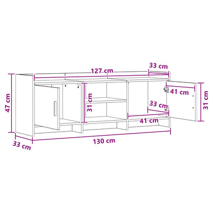 TV Cabinet 130 x 33 x 47 cm Artisan Oak Engineered Wood