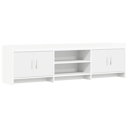 TV Cabinet 168 x 33 x 47 cm White Engineered Wood