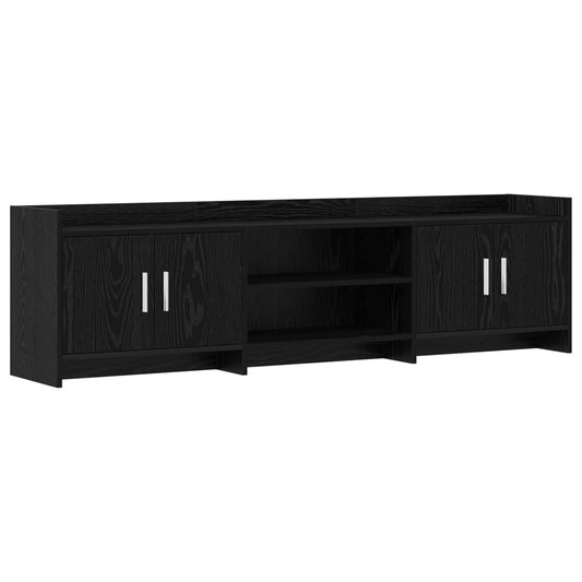 TV Cabinet 168 x 33 x 47 cm Black Oak Engineered Wood