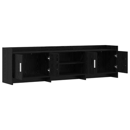 TV Cabinet 168 x 33 x 47 cm Black Oak Engineered Wood