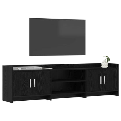 TV Cabinet 168 x 33 x 47 cm Black Oak Engineered Wood