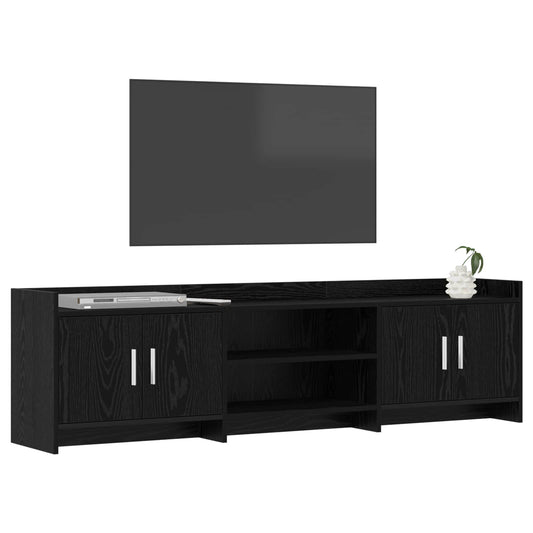TV Cabinet 168 x 33 x 47 cm Black Oak Engineered Wood