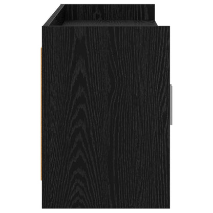 TV Cabinet 168 x 33 x 47 cm Black Oak Engineered Wood
