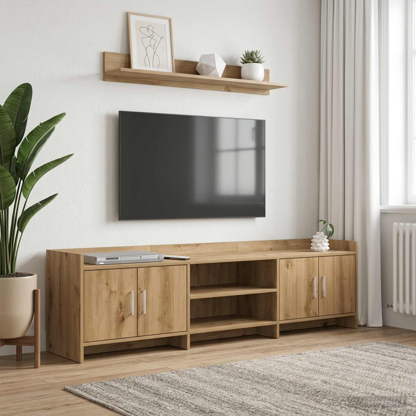 TV Cabinet 168 x 33 x 47 cm Artisan Oak Engineered Wood