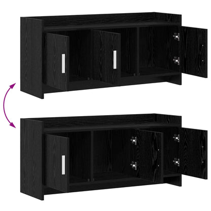 TV Cabinet 102 x 33 x 47 cm Black Oak Engineered Wood