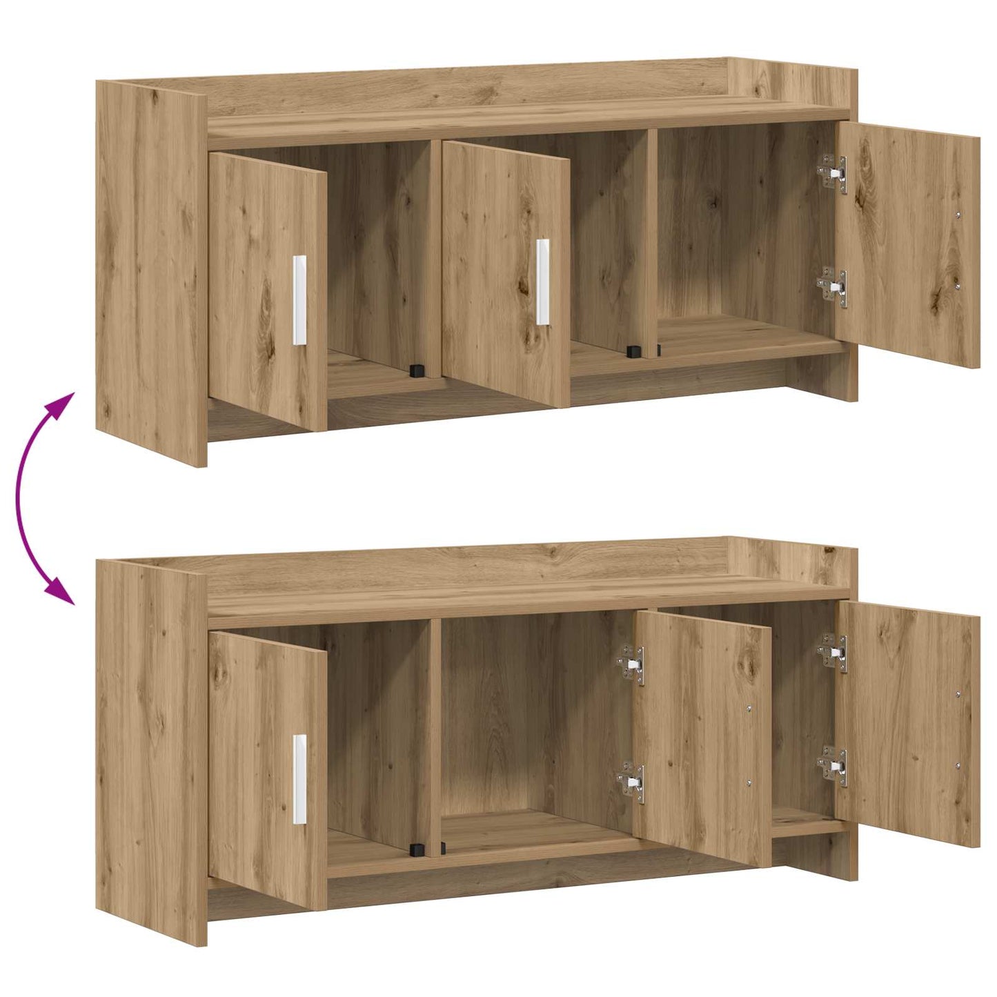 TV Cabinet 102 x 33 x 47 cm Artisan Oak Engineered Wood