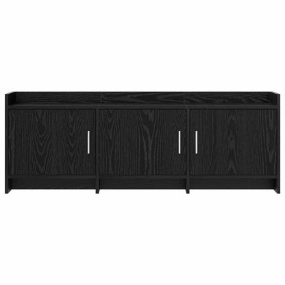 TV Cabinet 130 x 33 x 47 cm Black Oak Engineered Wood