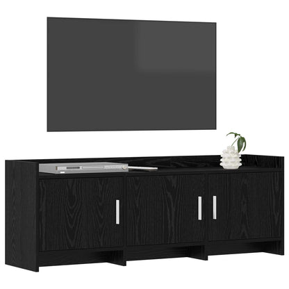 TV Cabinet 130 x 33 x 47 cm Black Oak Engineered Wood