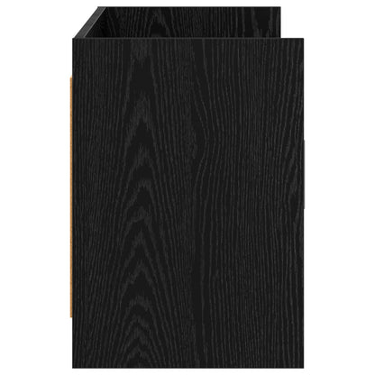 TV Cabinet 130 x 33 x 47 cm Black Oak Engineered Wood