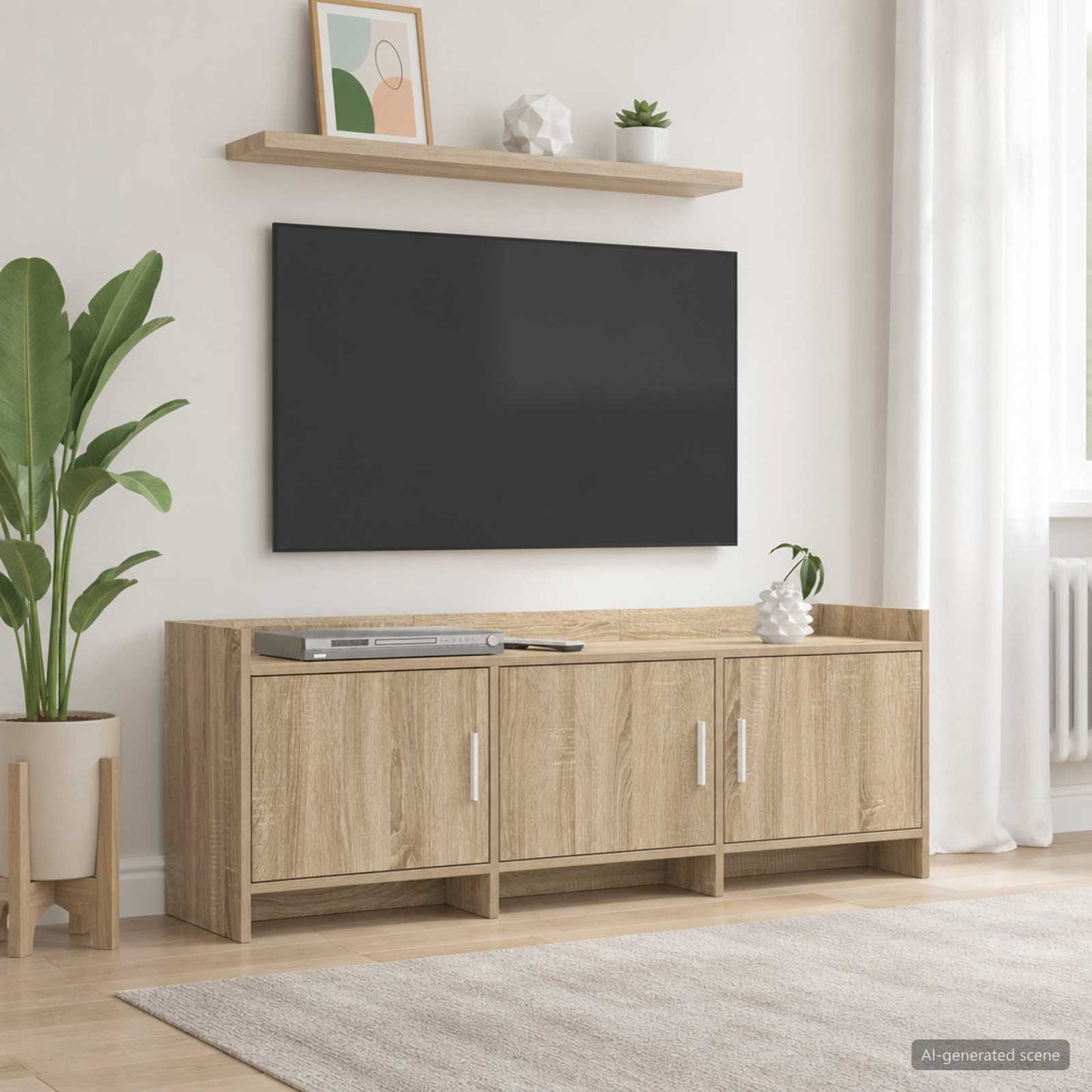 TV Cabinet 130 x 33 x 47 cm Sonoma Oak Engineered Wood