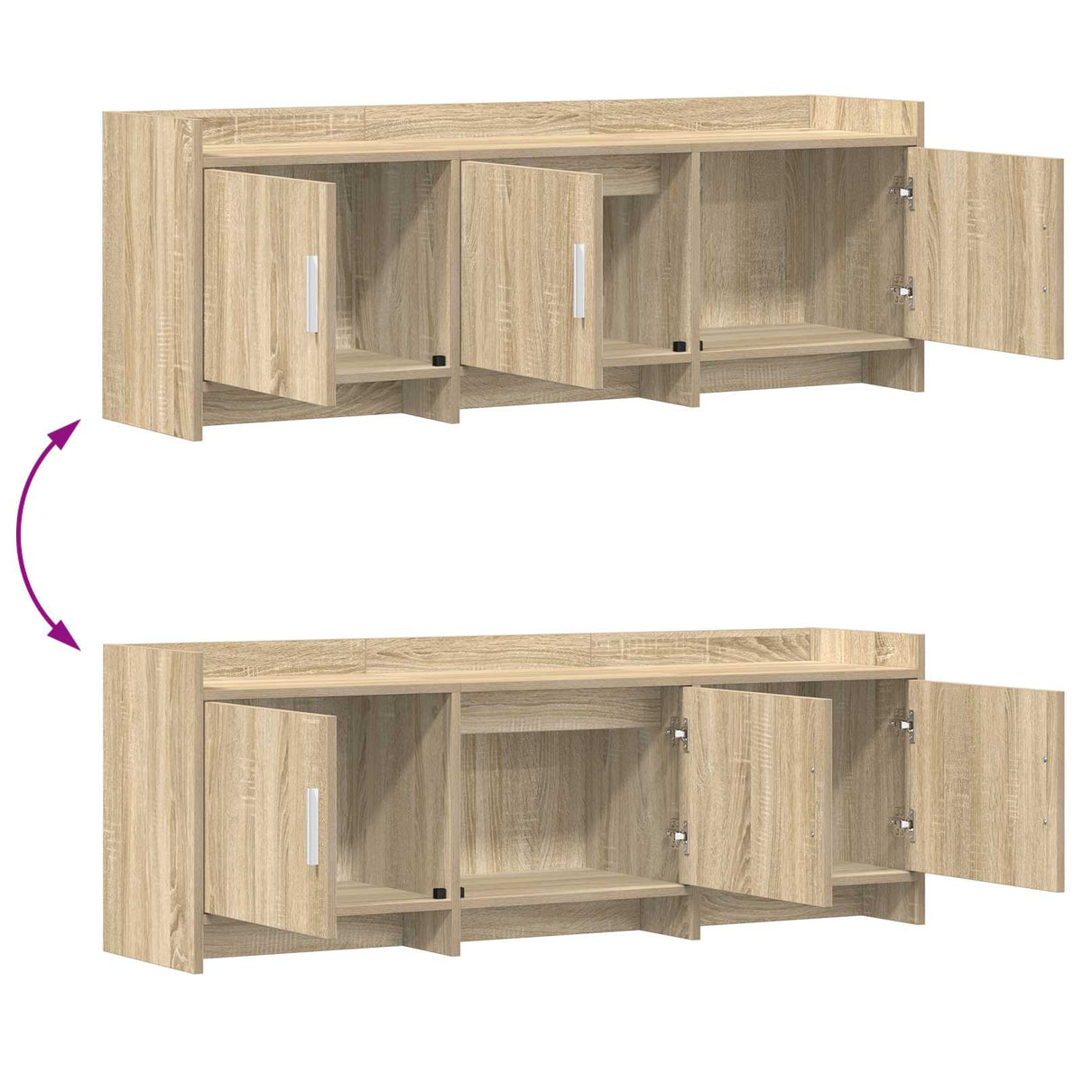 TV Cabinet 130 x 33 x 47 cm Sonoma Oak Engineered Wood