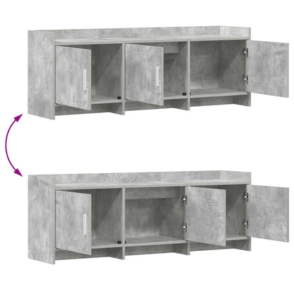 TV Cabinet 130 x 33 x 47 cm Concrete Grey Engineered Wood